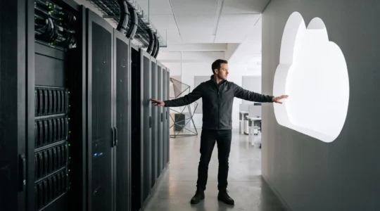 Illustration symbolique représentant le choix entre les modèles cloud IaaS, PaaS et SaaS selon le niveau d'expertise d'une entreprise