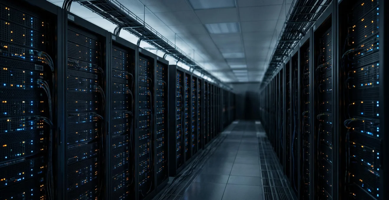 Vue éditoriale symbolisant la puissance du calcul haute performance dans le cloud pour la simulation et l'analyse de données
