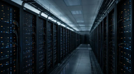 Vue éditoriale symbolisant la puissance du calcul haute performance dans le cloud pour la simulation et l'analyse de données